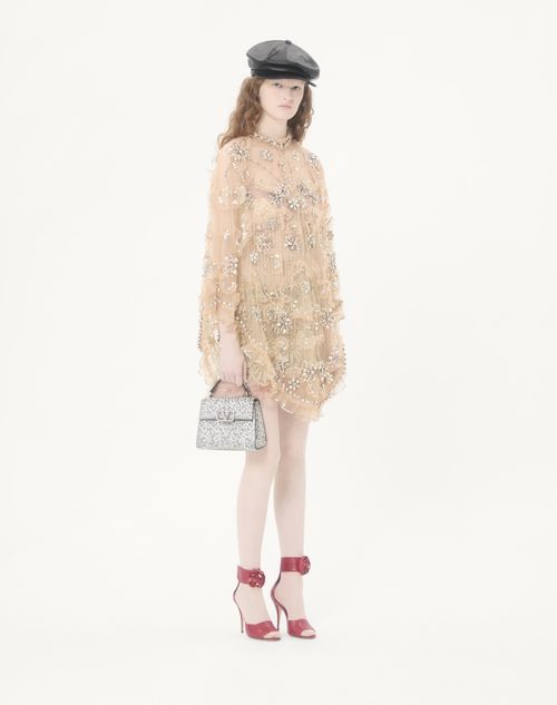 Valentino Garavani - Vsling Mini Handbag With Sparkling Embroidery - Crystal - Woman - Top Handle Bags
